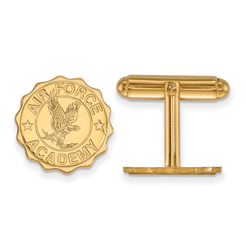 14k Yellow Gold United States Air Force Academy Cuff Links 
