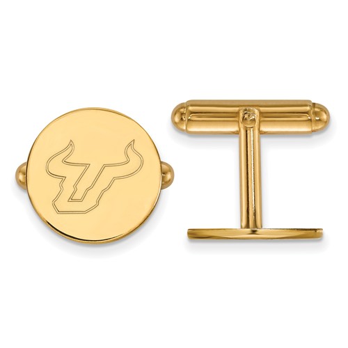 14k Yellow Gold University of South Florida Cuff Links