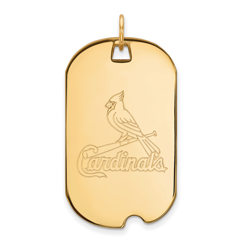 10kt Yellow Gold St. Louis Cardinals Large Dog Tag