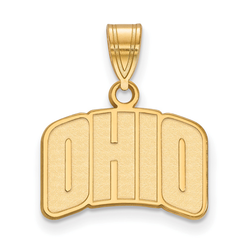 Ohio University OHIO Pendant 1/2in 10k Yellow Gold