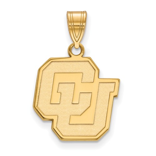 University of Colorado CU Pendant 5/8in 10k Yellow Gold