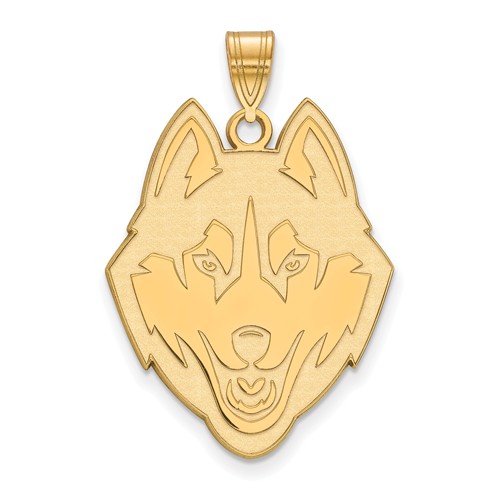 14k Yellow Gold 1in University of Connecticut Pendant