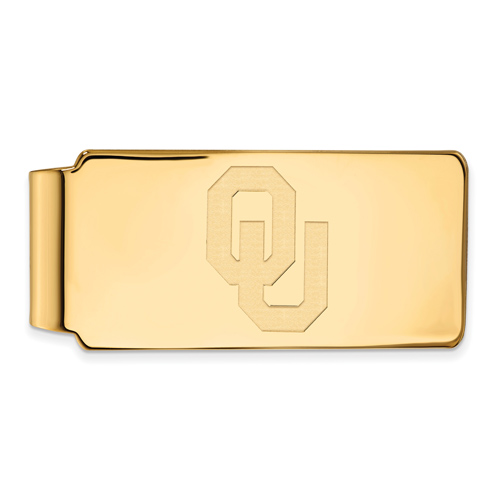 10kt Yellow Gold University of Oklahoma OU Money Clip