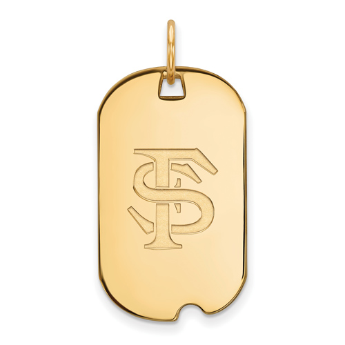 10kt Yellow Gold Florida State University Small Dog Tag
