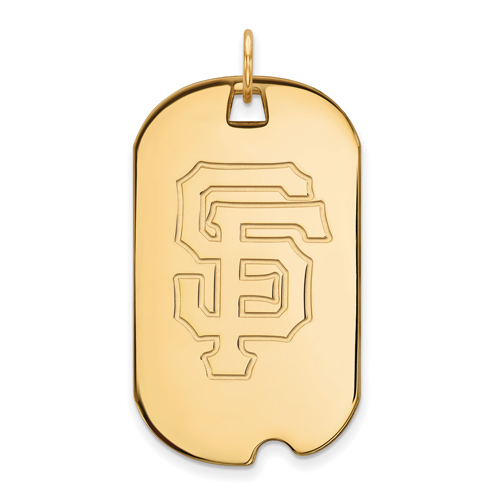 10kt Yellow Gold San Francisco Giants 1 1/2in Dog Tag