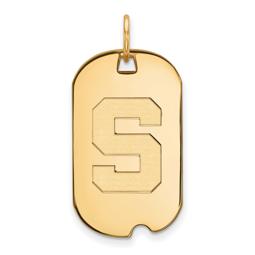 14kt Yellow Gold Michigan State University Small Dog Tag