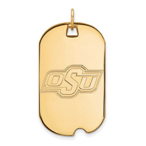 10kt Yellow Gold Oklahoma State University Dog Tag
