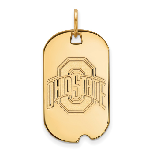 14kt Yellow Gold Ohio State University Small Dog Tag