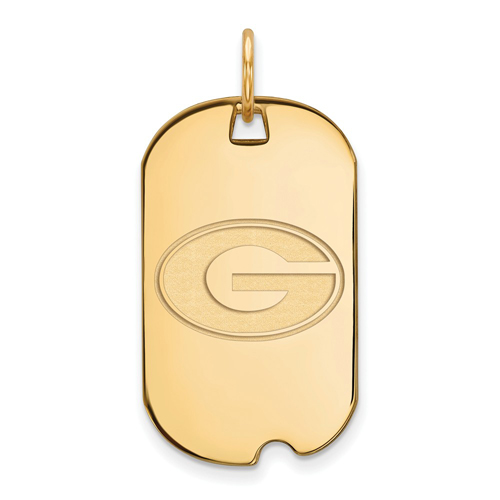 10kt Yellow Gold University of Georgia Small Dog Tag