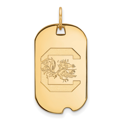 10kt Yellow Gold University of South Carolina Small Dog Tag