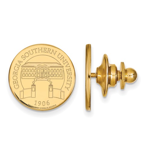 14k Yellow Gold Georgia Southern University Crest Lapel Pin