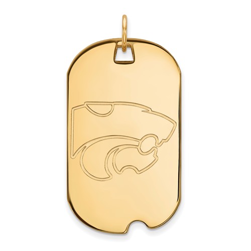 14k Yellow Gold Kansas State University Dog Tag