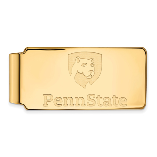 10kt Yellow Gold Penn State University Lion Shield Money Clip