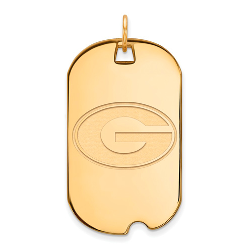 10kt Yellow Gold University of Georgia Dog Tag