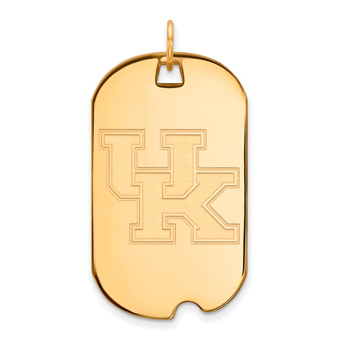 14kt Yellow Gold University of Kentucky Dog Tag