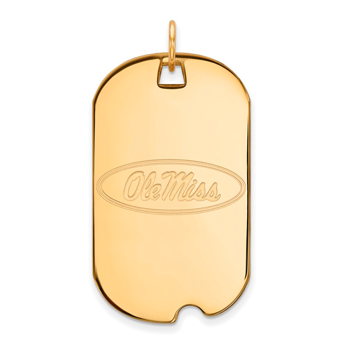 10k Yellow Gold University of Mississippi Dog Tag