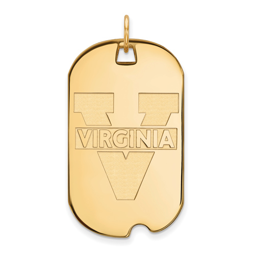 10kt Yellow Gold University of Virginia Dog Tag