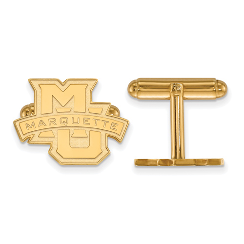 Marquette University Cuff Links 14k Yellow Gold