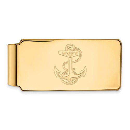 United States Naval Academy Anchor Money Clip 10k Yellow Gold