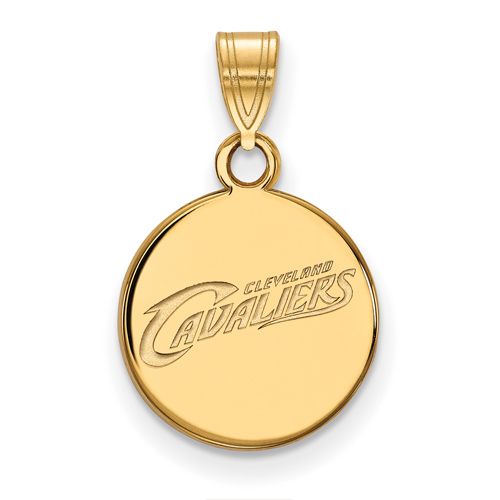 14kt Yellow Gold 1/2in Round Cleveland Cavaliers Pendant