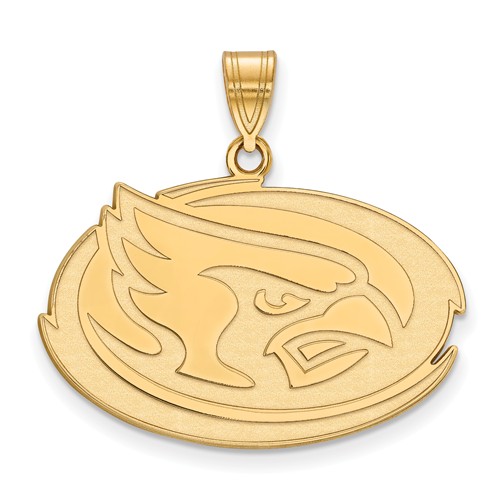 Iowa State University Oval Pendant 3/4in 14k Yellow Gold
