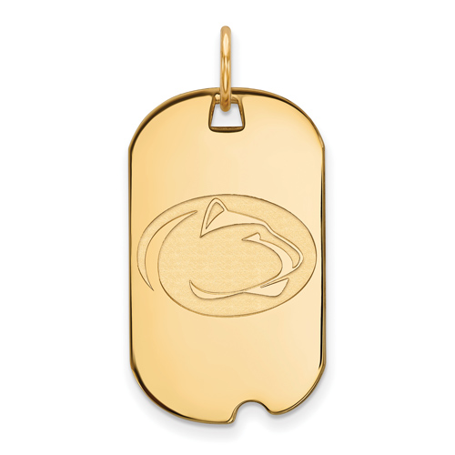 10kt Yellow Gold Penn State University Small Dog Tag