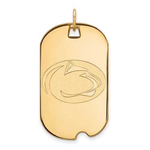 14kt Yellow Gold Penn State University Dog Tag