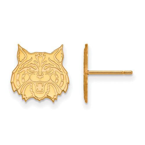 10k Yellow Gold University of Arizona Wildcat Stud Earrings
