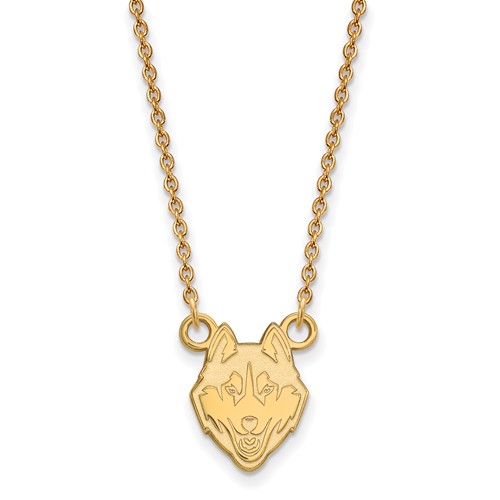 University of Connecticut Husky Necklace 14k Yellow Gold