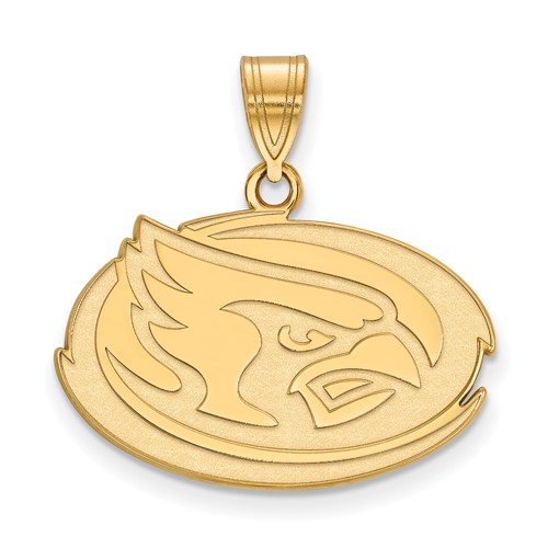 Iowa State University Oval Pendant 5/8in 14k Yellow Gold