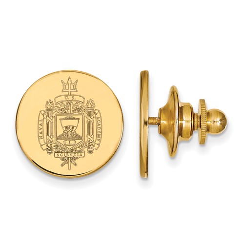 United States Naval Academy Seal Lapel Pin 14k Yellow Gold 