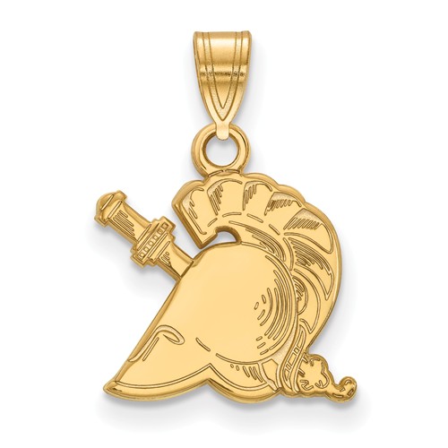 US Military Academy Athena Helmet Charm 1/2in 10k Yellow Gold