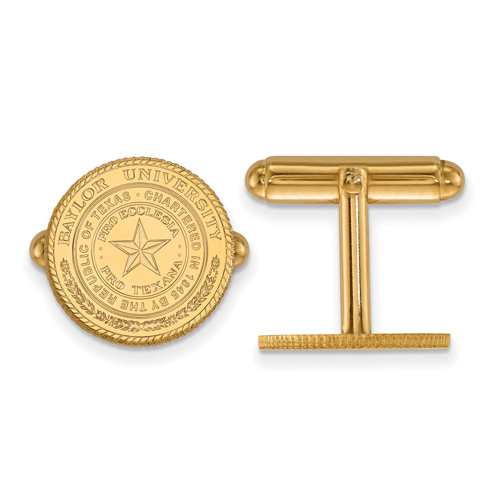 14k Yellow Gold Baylor University Cuff Links