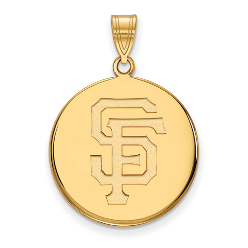 10kt Yellow Gold 3/4in San Francisco Giants Disc Pendant