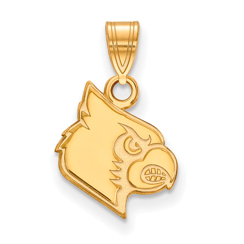 14k Yellow Gold 1/2in University of Louisville Louis Pendant