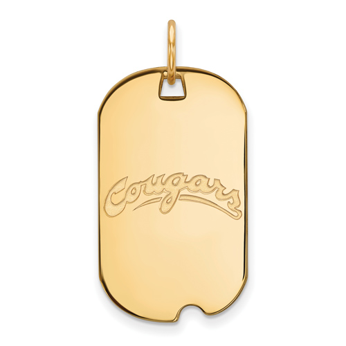 10kt Yellow Gold Washington State University Cougars Small Dog Tag
