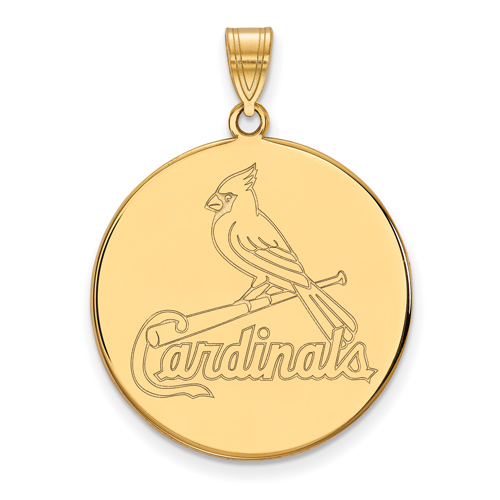 14kt Yellow Gold 1in St. Louis Cardinals Pendant