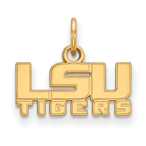 10kt Yellow Gold 3/8in Louisiana State University LSU TIGERS Pendant