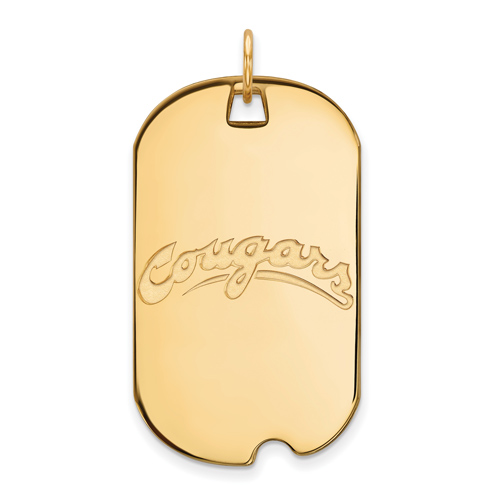 14kt Yellow Gold Washington State University Cougars Dog Tag