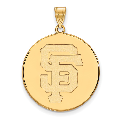 14kt Yellow Gold 1in San Francisco Giants Pendant