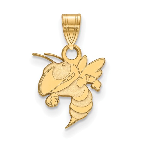 14k Yellow Gold Georgia Tech Buzz Charm 1/2in