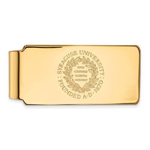 Syracuse University Crest Money Clip 10k Yellow Gold