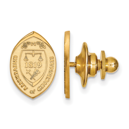14k Yellow Gold University Of Cincinnati Logo Lapel Pin