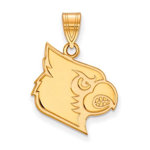 14k Yellow Gold 3/4in University of Louisville Louis Pendant