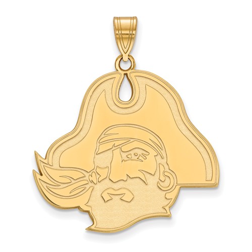 10k Yellow Gold 1in East Carolina University Pirate Pendant