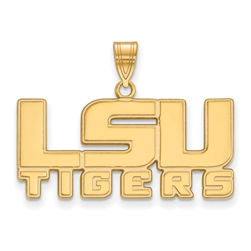 14kt Yellow Gold 5/8in LSU TIGERS Pendant
