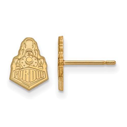 14k Yellow Gold Purdue University Extra Small Boilermakers Earrings