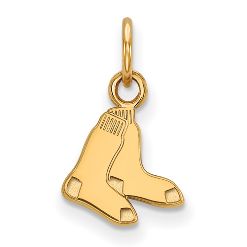 10kt Yellow Gold 3/8in Boston Red Sox Socks Pendant