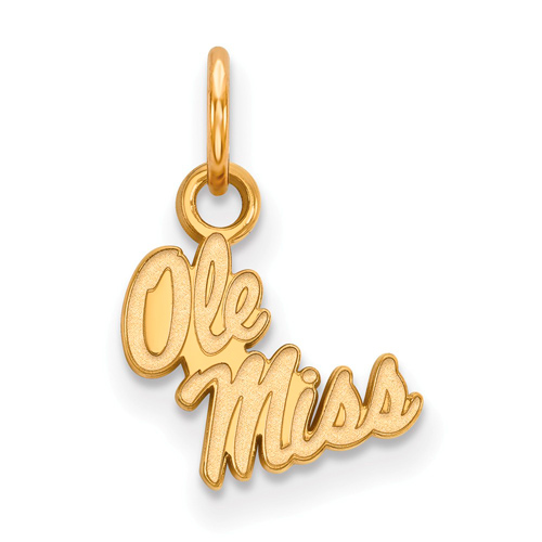 10k Yellow Gold 3/8in University of Mississippi Ole Miss Charm