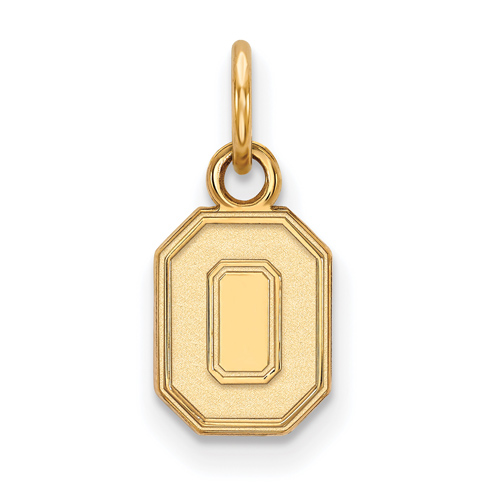 14kt Yellow Gold 3/8in Ohio State University Block O Pendant